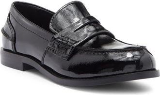 Jeffrey Campbell Books Penny Loafer in Black Crinkle Patent at Nordstrom, Size 9.5