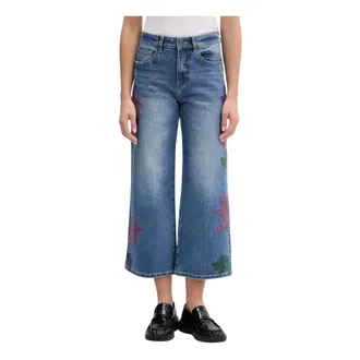 Desigual Dames, Jeans, Blauw, Maat: XS Katoen