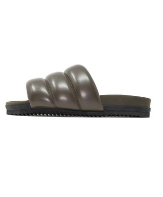 Roam Womens Puffy Slides In Khaki