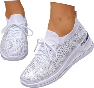 Generic Trainers Womens Sports Shoes Gym Fashionable Trainers Soft Sole Walking Shoes Breathable Leisure Shoes Lightweight Outdoor Shoes Comfortable Training 