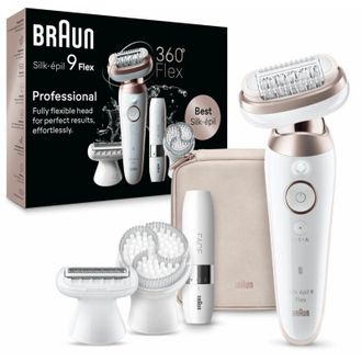 Braun Silk-&eacute;pil 9 Flex 9-360 3d 40 Pinzas Rosa, Blanco