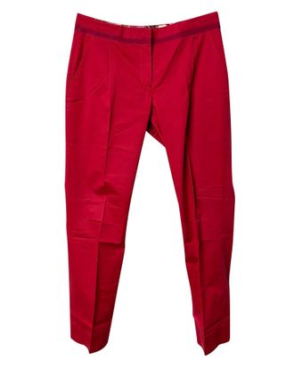 Ferragamo Trousers in Red Cotton