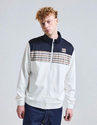 Aquascutum Mens Aquascutum Mens Club Check Shoulder Track Top - Navy 11 - Size: XL