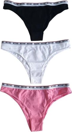 Moschino Underbear Slip 3-Pack - Dames - Onderbroek - Veelkleurig - L - Katoen - Ondergoed