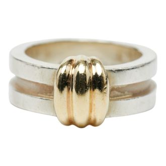 Tiffany & Co. Gold Silver Silver 925 Yellow Gold Band Ring (Pre-Owned)