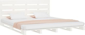 vidaXL Vidaxl - Bed Frame without Mattress White 180x200 cm Super King Solid Wood Pine