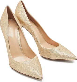 Gianvito Rossi Pumps Gianvito con glitter - Oro
