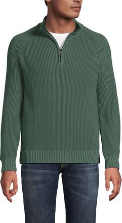 Lands End Drifter Quarter Zip Sweater in Eucalyptus at Nordstrom, Size X-Small