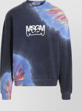 Msgm cotton logo print sweatshirt