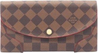 Louis Vuitton Pre-owned Wallets, female, Brown, Size: ONE SIZE Pre-owned Portefeuille Caissa Long Wallet Damier Leather