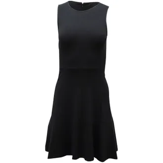 Theory mouwloze mini-jurk van zwart polyester