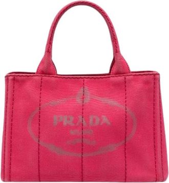 Prada Pre-owned Tote Bags, female, Pink, Size: ONE SIZE Pre-owned Vintage Tote Bag