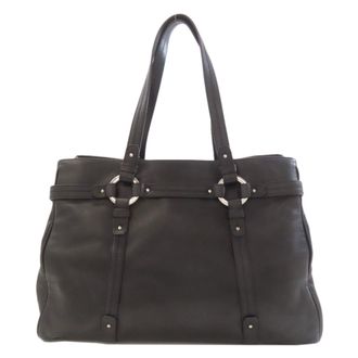 Bally Black Leather Tote Bag (Pre-Owned)