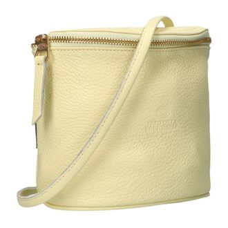 Fred De La Bretoniere Dames, Tassen, Geel, Maat: ONE Size Leer