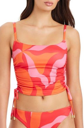 Sanctuary Abstract Print Tankin Top in Red Energy at Nordstrom, Size X-Small