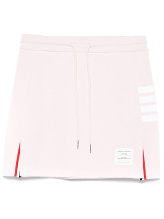 Thom Browne Womens 4-Bar Tab 4Bar Cotton Mini Skirt