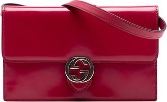 Gucci Pre-owned Gucci Leather Interlocking G Dollar Wallet On Chain Ladies 1J0X1WV5L7KV6OQ1