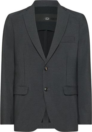 Roberto Ricci Design Lichtgewicht Blazer in Donkergrijs - Heren - Blazers - Zwart - XL - Jassen
