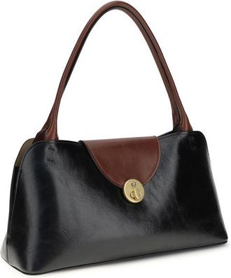 Versace Womens Black Calf Leather Bos Taurus Shoulder Bag