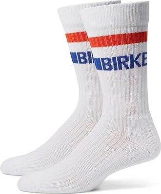 Birkenstock Cotton Crew Stripe Socks Crew Cut Socks Shoes White : LG (US Mens 9-9.5 - Womens 11-11.5), Acrylic/Cotton