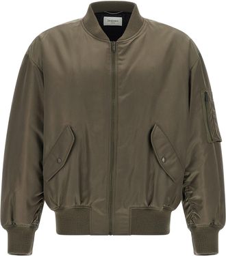 Saint Laurent Serge Bomber Jacket Puffer Jackets Verde-Uomo