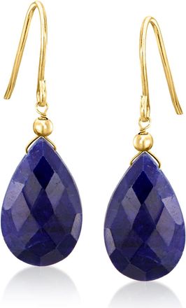 Canaria Canaria Sapphire Drop Earrings in 10kt Yellow Gold