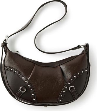 Cotton On Noa Studded Crossbody Bag in Chocolate at Nordstrom
