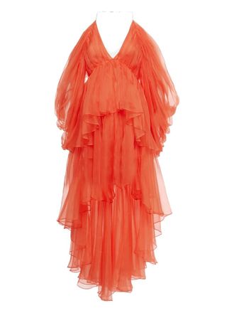 Zimmermann V-neck midi dress - women - Silk/Viscose - M - Red