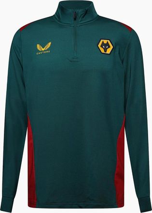 Castore Mens Wlvs quarter Zip Sn99 - Green - Size: 36