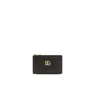 Dolce & Gabbana DG Logo Kaarthouder - Dames - Accessoires - Zwart - Maat: ONE Size Leer