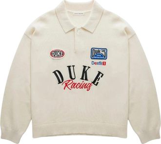 Duke + Dexter Racing Poloshirt - Heren - Polos - Wit - M - Katoen - Tops