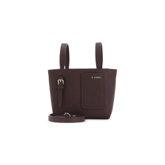 Valextra Maroon Leather Handbag