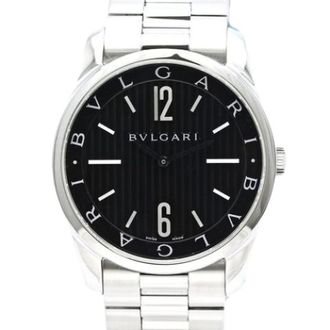 Bulgari Pre-owned Vintage Polshorloge - Heren - Pre-owned - Zwart - Maat: ONE Size Taf