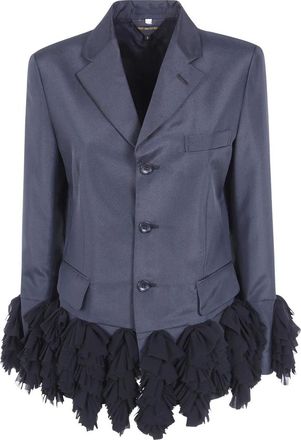 Comme Des Gar&ccedil;ons Jassen, Dames, Zwart, S, Polyester, Polyester Tropical Klassieke Blazer Jas