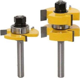 OEM Juego De 2 Cuchillas De Impacto Para Ranuras Y Leng&uuml;etas, Mango De 8 Pulgadas, Juego De Cuchillas En Forma De T De 3 Dientes, Herramienta Para Trabaja