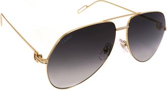 Cartier Premiere de Cartier Grey Pilot Unisex Sunglasses CT0110S 001 60