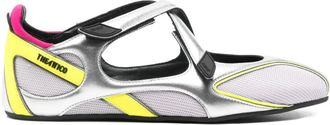 The Attico cut-out floor sneakers - Silver