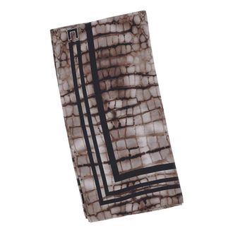 Elisabetta Franchi Silky Scarves, female, Brown, Size: ONE SIZE Silk Twill Foulard Scarf