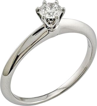 Tiffany & Co. Silver Platinum 950 Band Ring (Pre-Owned)