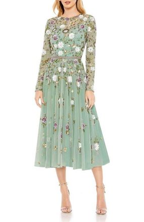 【Mac Duggal】フローラルスクエアネックフリルミニドレス ティカ Tika ノースリーブフリル袖フラワーレースバストカット
