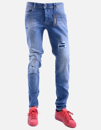 Diesel Mens DIESEL TOXER R76C9 Mens Denim Jeans Distressed Slim Fit Skinny Casual Blue Jeans - Size: 32/32