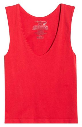 Free People Clean Lines Seamless Crop Muscle Tank in Salsa at Nordstrom, Size Medium