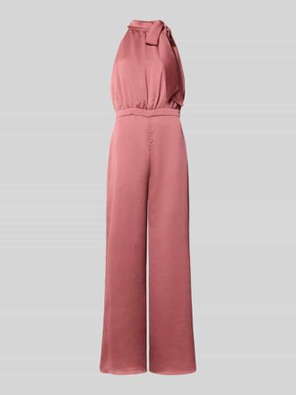 Swing Jumpsuit mit Schluppe und r&uuml;ckseitigem Knopfverschluss in Terra, Gr&ouml;&szlig;e 34