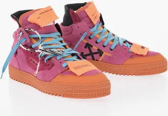 Off-white Color-Block Suede High-Top Sneakers Off-White