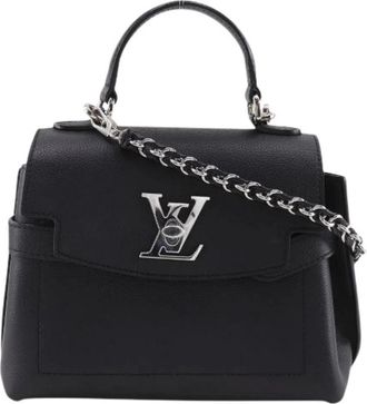 Louis Vuitton Pre-owned Lockme Ever Mini Calfskin 2way bag - Dames - Vintage Handtas - Zwart - ONE Size - Leer - Vintage