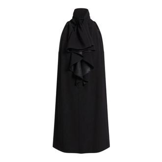 Alberta Ferretti A-lijn Jurk Kort - Dames - Korte kleedjes - Zwart - M - Satijn - Kleedjes