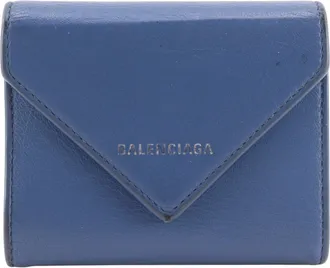Balenciaga Blue Leather Wallet (Bi-Fold) (Pre-Owned)