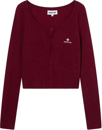 Shushu/Tong Cardigan con logo e bottoni - Rosso