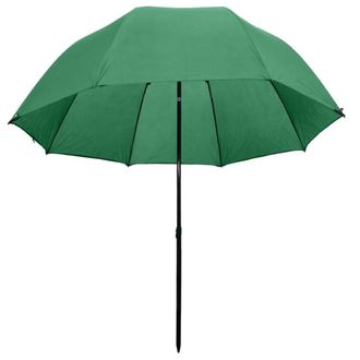 Berkfield Home Durable Fishing Umbrella Green 300x240 cm