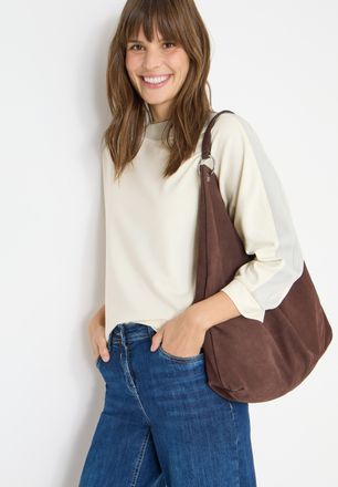 Cecil Fledermausshirt CECIL, Damen, Gr. XXL (46), creamy wei&szlig;, Jersey, Obermaterial: 48% Baumwolle, 48% Modal, 4% Elasthan, unifarben, bequem h&uuml;ftbedeckend,